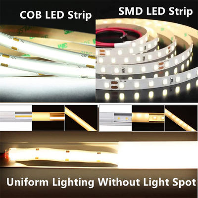 480Leds 6500K Lâmpadas LED flexíveis COB para decoração de interiores em voltagem 12V/24V