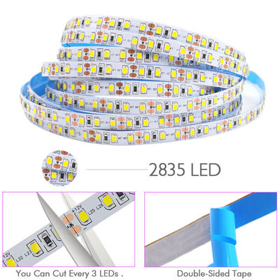 Home 12v 8mm 120leds 12000K Cool White Die-Cutting Board SMD2835 Led Strip Light para decoração interior
