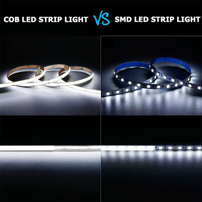Não resistente à água 12V24V 8mm10mm 480Leds 6500K Branco CE RoHs Flexível COB LED Strip Light