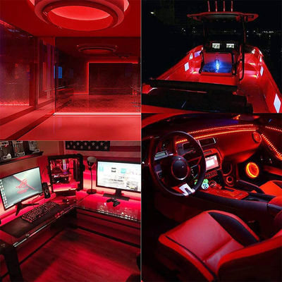 COB LED Strip Light IP20 8mm 12V24V 480leds Vermelho para decoração interior e exterior