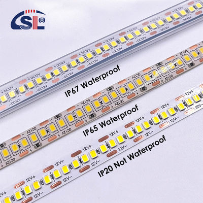 Lâmpadas LED à prova d'água SMD2835 Lâmpadas de banda LED 240leds 8mm 24v 12v 3000K 4000K 6500K IP67 IP65 IP20