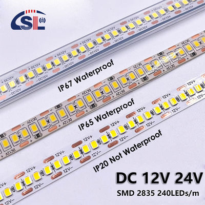 Lâmpadas à prova d'água 240Leds 10mm 3000K 4000K 6500K LED Light Strip com 50000 horas de trabalho