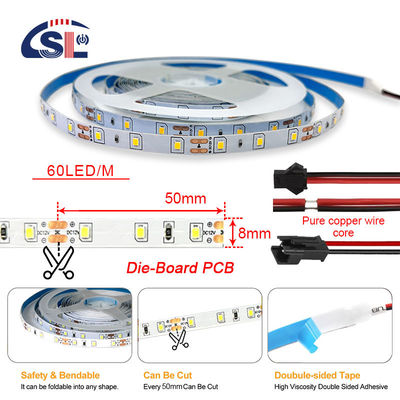 Epistar DC12V24V 8mm10mm 60leds SMD2835 Led Strip Light para TV
