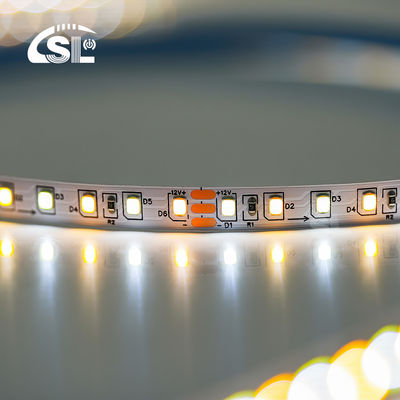 Alta luminosidade 12v24v 8mm 120leds 3000K-6500K CCT Tabela de corte a tinta de dupla cor SMD2835 LED Strip Light