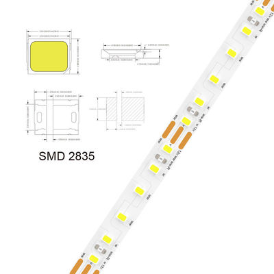 5V 8mm 320leds 4000K 1cm um corte IP65 impermeável Electroplate flexível COB Led Strip Light