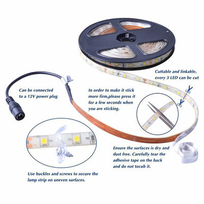3000K 4000K 5V 8mm 120leds IP65 resistente à água SMD2835 LED Strip Light com classificação IP65