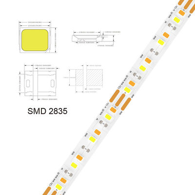 CCT 12V24V 8mm 120leds 3000K-6500K 35Copper Led Strip Light para TV Backlight Cabinet