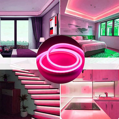 Hotel Popular Silicone Neon Flex Pink LED Neon Flex DC 12V IP65 Impermeável 8x16mm 120 LEDs/M