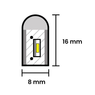 DC 12V LED vermelho Neon Flex com 50000 vida útil e instalação de montagem pendurada