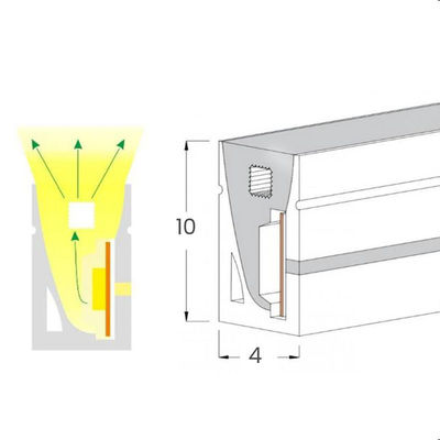 Suporte Dimmer Quente Branco Neon Flex 3000K Mini 24V 4x10mm IP65 à prova d'água 168 LEDs/m