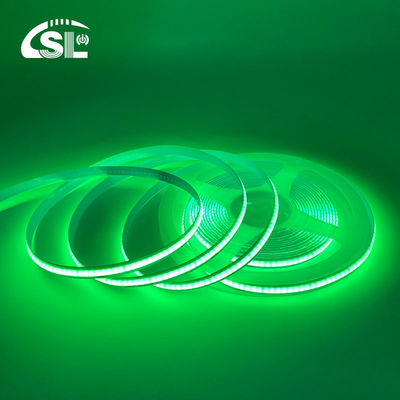 Lâmpada de banda verde flexível à prova d'água COB LED CE RoHs IP20 Ra90 8mm Largura 12V24V 320Leds