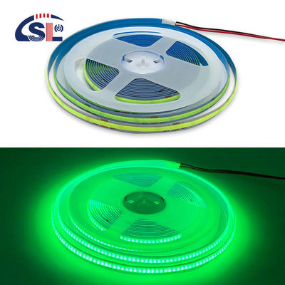 Lâmpada de banda verde flexível à prova d'água COB LED CE RoHs IP20 Ra90 8mm Largura 12V24V 320Leds