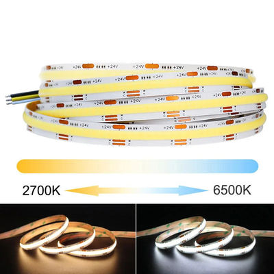 Aperta à água Personalização DC12V24V 8mm10mm Largura 3000K 6500K CCT COB LED Strip Light