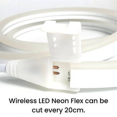 Silicone coberto LED branco quente Neon Flex 24V DC sem fio 8x16mm 120LEDs/m IP65 à prova d'água