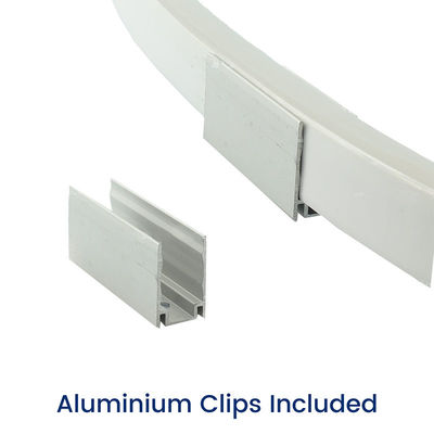 Flex de Neão Branco Natural 4000K DC 48V 16x16mm Forma plana Curvatura Vertical IP65 resistente à água LED Neão Flex