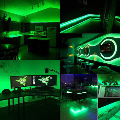 DC12V24V 480LEDs Ra90 8mm10mm Largura Verde Flexível COB LED Strip Light para iluminação