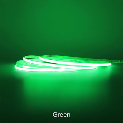 Lâmpada de banda LED COB de longa duração IP20 8mm 12V24V 320leds Verde para exterior interior