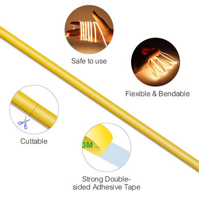 Lâmpada de banda LED COB de longa duração IP20 8mm 12V24V 320leds Verde para exterior interior
