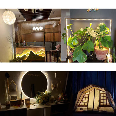 Decoração de interiores 3000K/4000K/6500K Electroplate flexível SMD2835 LED Strip Light 5V 8mm 120LEDs