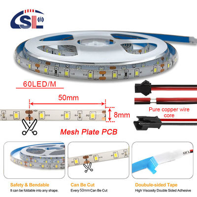 Impermeável 5v 8mm 320leds 3000K4000K 1cm um corte Electroplate COB SMD2835 LED Strip Light 2-