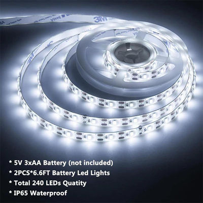 DC 24V 5V 120LEDs 8mm 6500K Branco Alto Brilho Eletroplata Flexível SMD2835 Luz de Faixa LED
