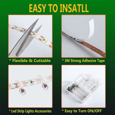 Hotel 5v 120leds 8mm 3000K Quente Branco Led Strip Luz com e Fluxo luminoso / m 2640 lm