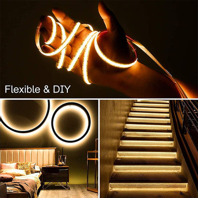 50000 horas de vida útil CCT DC12V24V 8mm 10mm 576Leds 3000K-6500K Flexível COB LED Strip Light