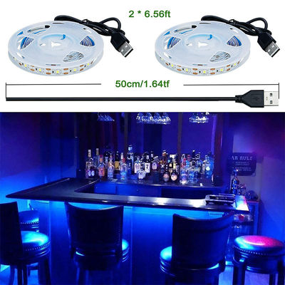5V 8mm 120LEDs Lâmpada LED de faixa azul Electroplate SMD2835 Ideal para interiores e exteriores