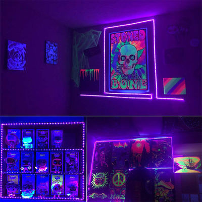 Luz de tira LED 5V 8mm 120LEDs roxo uma placa de corte eletroplata para suas necessidades