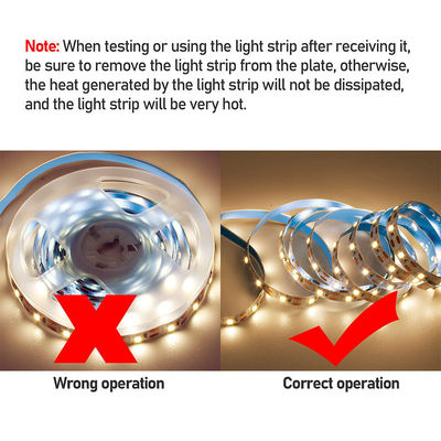 Suporte de dimmer 5v 8mm 120 leds 3000K Quente Branco Flexível Electroplate Led Strip Light