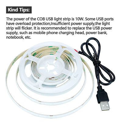 320 leds 8mm azul flexível COB LED Strip Light para decoração interior e exterior -20 60C