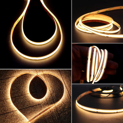 Suporte Dimmer Alto brilho 8mm10mm 320leds 3000k-6500k COB Led Strip Light com 3-
