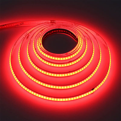 12V Dimmable Red COB LED Strip Light para decoração interior e exterior 8mm 320 LEDs