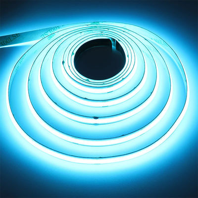 12v24v 8mm 320leds Ice-Blue flexível COB Led Strip Light para Iluminação e circuitos de design