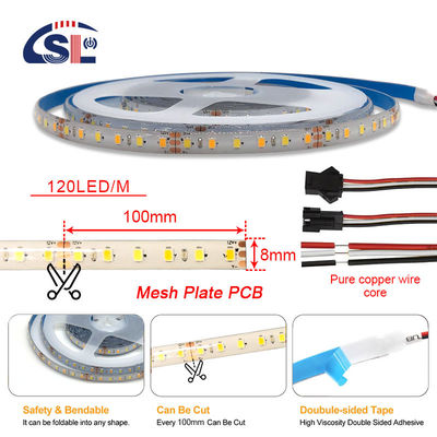 Impermeável 8mm Larga 12V Smd 60Led 120Led 3000k 4000k 6500k 15000k IP65 IP67 LED Strip Light Para Exterior
