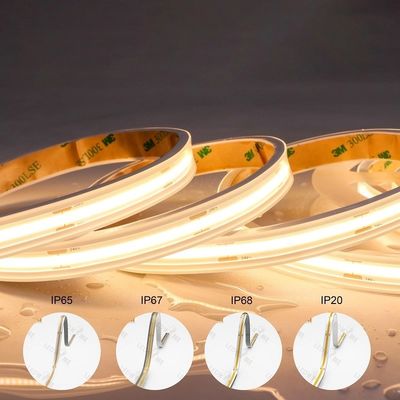 CCT COB LED Strip Light DC12V24V 8mm10mm largura 608leds 3000K 6500K para decoração de interiores