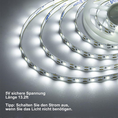 IP20 Classificado Alto brilho 5v 8mm 120leds 6500K Eletroplata flexível branca SMD2835 Luz de faixa LED