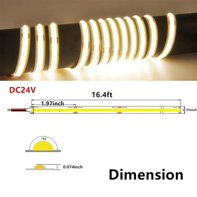 10W/m ou Walt personalizável por metro COB LED Strip Light para cozinha e sala de estar