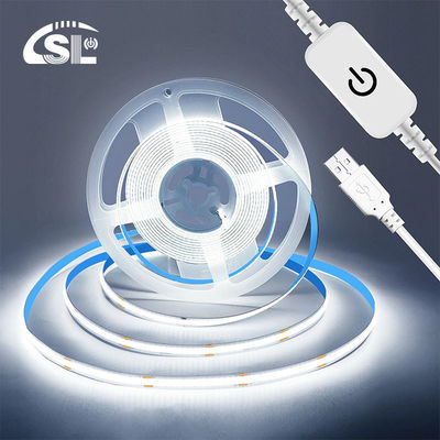 5V DC Input Copper Material COB 320LEDs IP20 Ra 90 LED Light Strip para iluminação doméstica