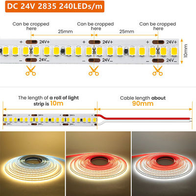120 Leds Double Row LED Strip para Hotel Banheiro Espelho 12V 5MM 2835 Espelho Branco Quente