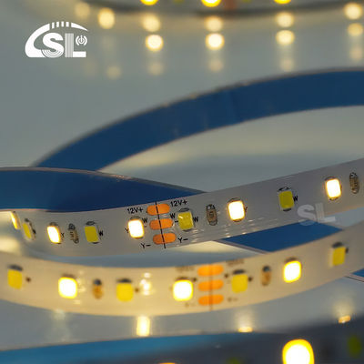120 leds CCT Led Strip Light 2700k-6500k 5/10M/Roll 12/24V DC Voltagem de entrada DC 24V