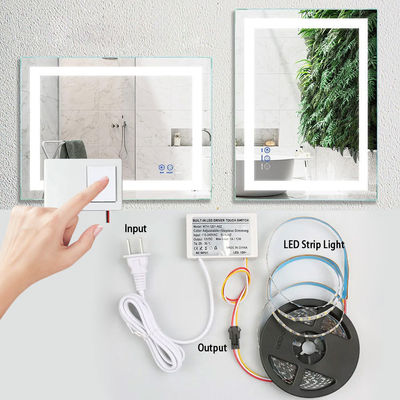 60W 12V Defogger com uma chave uma cor selecionada LED Dimmer Mirror Switch Sensor Touch