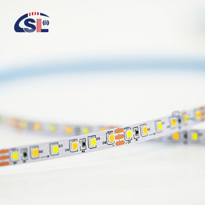 Tabela de corte a tinta de cores duplas flexível SMD2835 Luz de faixa LED 3000K-6500K Branco quente - Branco