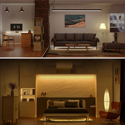 Decoração de interiores Alto brilho 12v24v 10mm 120leds 3000K-6500K CCT Flexível de cores duplas COB Led Strip Light