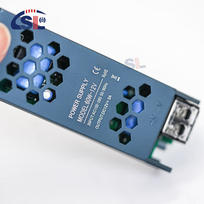 Fornecimento de energia SMPS Indoor Slim e Ultra Thin 5A Corrente de saída 100-240V AC a DC 5V 12V 24V