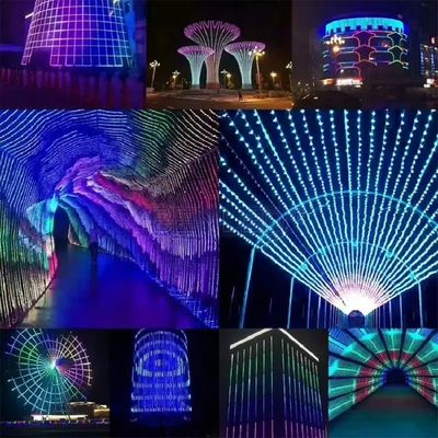 Smart Multi Color 5m 10m 12v 5050 Rgb LED Pixel Strip Lights para iluminação residencial