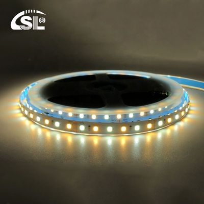 Hotel CCT 12V24V 8mm 120leds 3000K-6500K Quente Branco-Branco Dupla Cor 35Copper SMD2835 LED Strip Light IP20