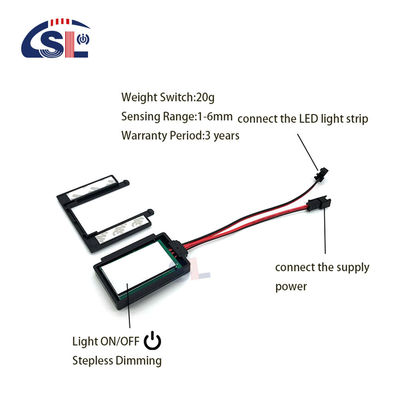 12V Single Key Smart LED Mirror Touch Sensor Switch para Dimmer Touch Switch em Direito