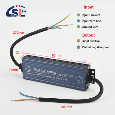 24V Voltagem de Entrada Transformador de Luz LED IP67 Impermeável para Exterior 60W 200W 400W 500W