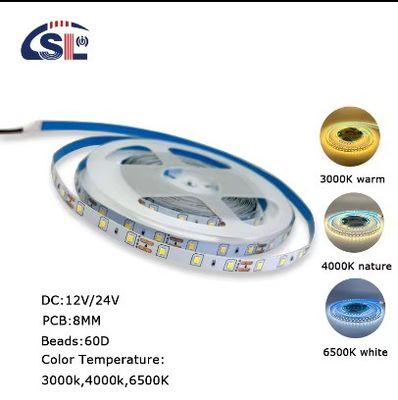 DC12V SMD2835 60D 8mm 1100-1200LM 12000K Ra70 Painel de corte a óleo LED Lâmpadas LED para espelhos inteligentes